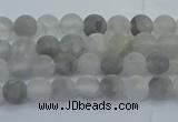 CCQ560 15.5 inches 4mm round matte cloudy quartz beads wholesale