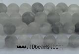 CCQ561 15.5 inches 6mm round matte cloudy quartz beads wholesale