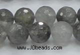 CCQ62 15.5 inches 14mm faceted round cloudy quartz beads wholesale