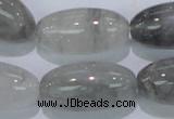 CCQ84 15.5 inches 15*30mm rice cloudy quartz beads wholesale