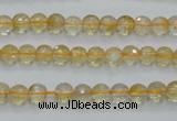 CCR03 15.5 inches 6mm faceted round natural citrine gemstone beads