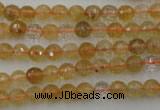 CCR151 15.5 inches 6mm faceted round natural citrine gemstone beads