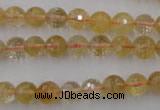 CCR153 15.5 inches 8mm faceted round natural citrine gemstone beads