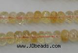 CCR161 15.5 inches 5*8mm faceted rondelle natural citrine beads