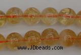 CCR167 15.5 inches 10mm round natural citrine beads wholesale