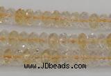 CCR172 15.5 inches 4*6mm faceted rondelle natural citrine beads