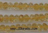 CCR173 15.5 inches 4*6mm faceted rondelle natural citrine beads