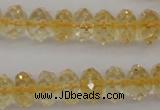 CCR174 15.5 inches 5*8mm faceted rondelle natural citrine beads