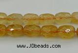 CCR178 15.5 inches 8*12mm faceted drum citrine gemstone beads