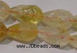 CCR212 15.5 inches 13*18mm faceted teardrop citrine gemstone beads