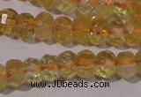 CCR225 15.5 inches 4*6mm faceted rondelle natural citrine beads