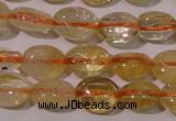 CCR228 15.5 inches 6*9mm oval natural citrine gemstone beads