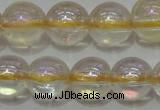 CCR302 15.5 inches 8mm round AB-color natural citrine beads