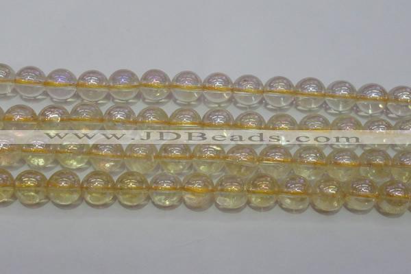 CCR303 15.5 inches 10mm round AB-color natural citrine beads