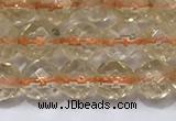 CCR325 15.5 inches 6mm faceted round citrine gemstone beads