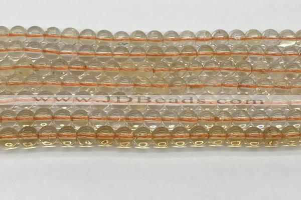 CCR345 15.5 inches 6mm round natural citrine beads wholesale