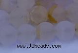 CCR373 15.5 inches 10mm round matte citrine beads wholesale