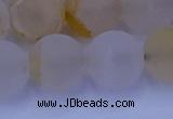 CCR375 15.5 inches 14mm round matte citrine beads wholesale