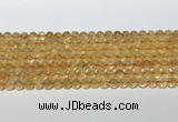 CCR378 15.5 inches 6mm round citrine gemstone beads wholesale