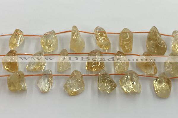 CCR380 15.5 inches 10*13mm - 15*25mm nuggets citrine beads