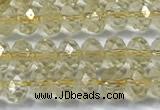 CCR395 15 inches 3*4mm faceted rondelle citrine beads