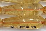 CCR406 15 inches 10*30mm teardrop citrine gemstone beads