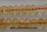 CCR51 15.5 inches 4*6mm faceted rondelle natural citrine beads