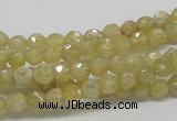 CCR82 15.5 inches 6mm faceted round citrine gemstone beads wholesale