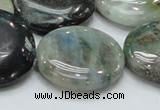 CCS07 15.5 inches 30mm flat round natural chrysocolla gemstone beads