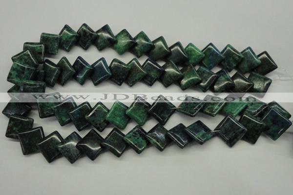 CCS178 15.5 inches 16*16mm diamond dyed chrysocolla gemstone beads