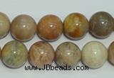 CCS306 15.5 inches 14mm round natural sunstone beads wholesale