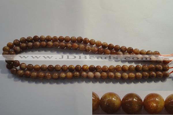 CCS352 15.5 inches 8mm round AB grade natural golden sunstone beads