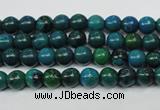 CCS400 15.5 inches 4mm round dyed chrysocolla gemstone beads