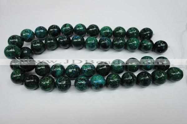 CCS407 15.5 inches 18mm round dyed chrysocolla gemstone beads