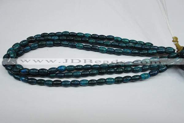 CCS412 15.5 inches 6*9mm rice dyed chrysocolla gemstone beads