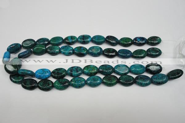 CCS444 15.5 inches 13*18mm oval dyed chrysocolla gemstone beads