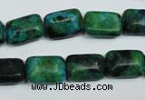 CCS472 15.5 inches 10*14mm rectangle dyed chrysocolla gemstone beads