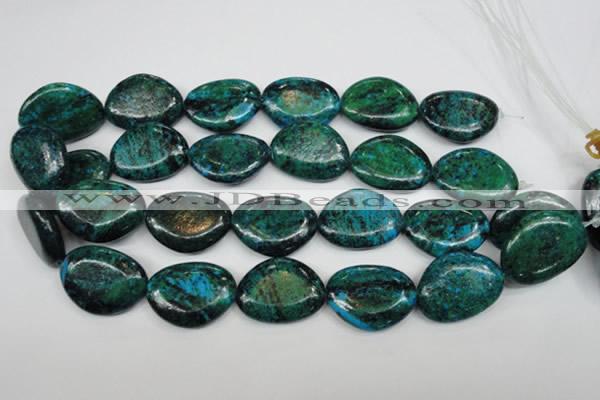 CCS481 15.5 inches 22*30mm freeform dyed chrysocolla gemstone beads