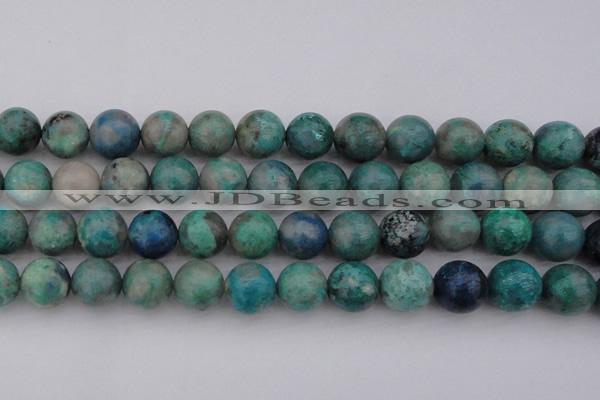 CCS515 15.5 inches 14mm round natural chrysocolla gemstone beads