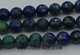 CCS531 15.5 inches 6mm faceted round dyed chrysocolla beads