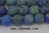 CCS542 15.5 inches 8mm round matte dyed chrysocolla beads