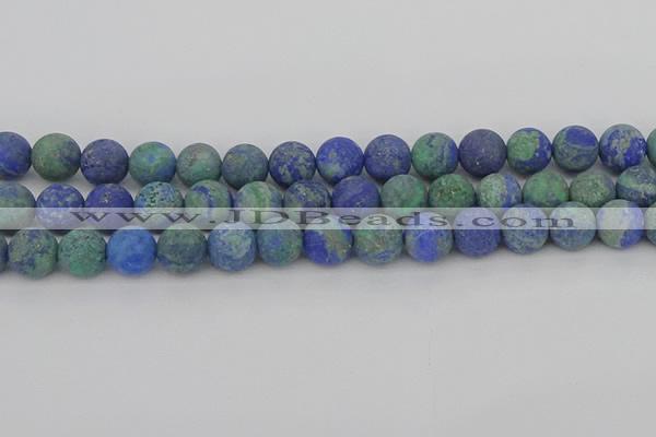 CCS544 15.5 inches 12mm round matte dyed chrysocolla beads