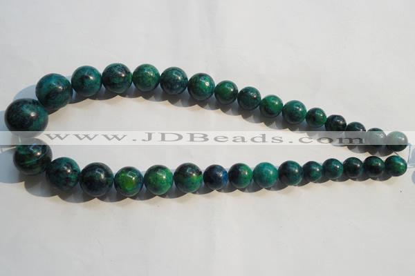 CCS609 15.5 inches 10mm – 20mm round dyed chrysocolla gemstone beads