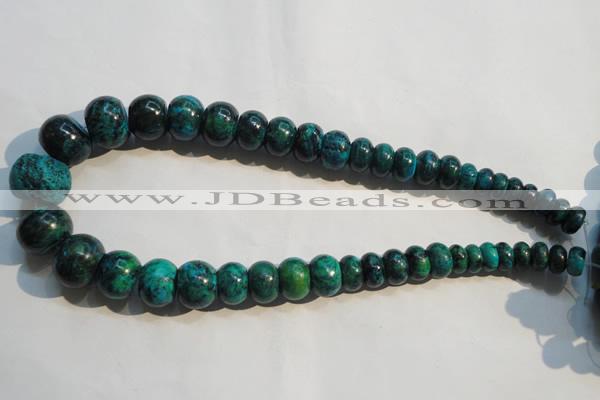 CCS621 15.5 inches 6*10mm – 15*20mm rondelle dyed chrysocolla beads