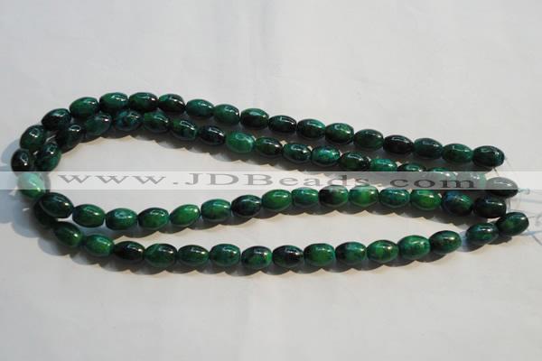 CCS630 15.5 inches 8*12mm rice dyed chrysocolla gemstone beads