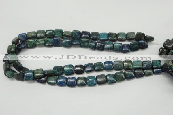 CCS65 16 inches 12*12mm square dyed chrysocolla gemstone beads