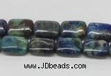 CCS67 16 inches 10*14mm rectangle dyed chrysocolla gemstone beads