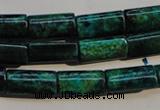 CCS708 15.5 inches 8*16mm flat tube dyed chrysocolla gemstone beads