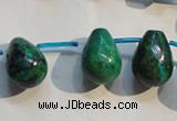 CCS714 Top-drilled 13*18mm teardrop dyed chrysocolla gemstone beads