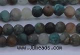 CCS760 15.5 inches 4mm round matte natural chrysocolla beads